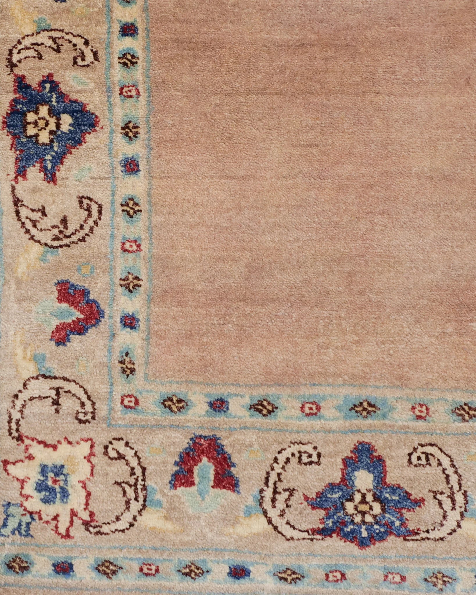 アフガニスタン絨毯 ガズニ 約66×95cm ピンク ウール 玄関マットサイズ アフガニスタン絨毯 ガズニ 約66×95cm ピンク ウール 玄関マットサイズ
