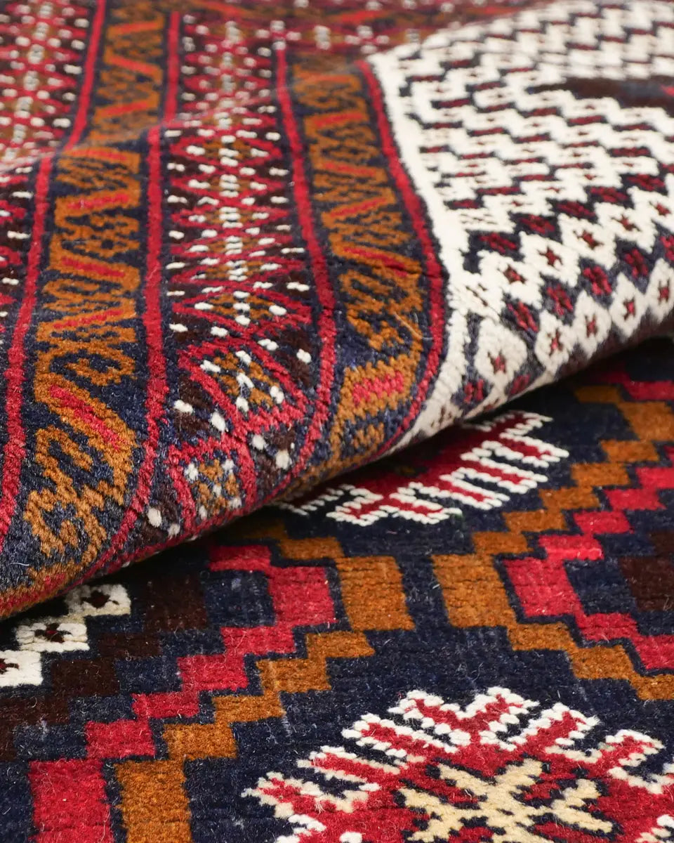 アフガニスタン絨毯 トライバルラグ バルーチ 約92×137cm ｜ウール100