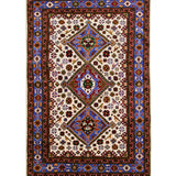 アフガニスタン絨毯 91x117cm トライバルラグ 手織り 