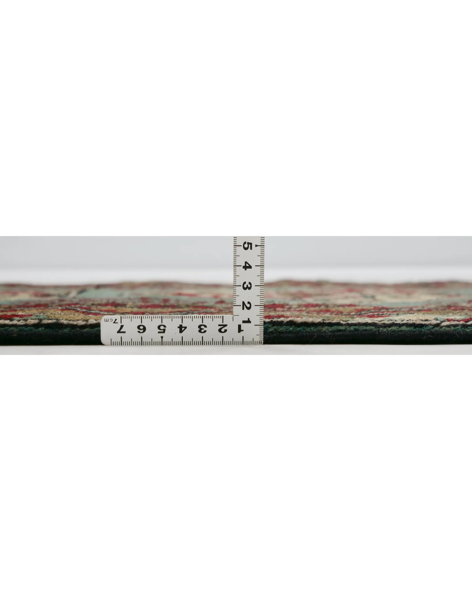 アフガニスタン手織り絨毯 ランナーサイズ 79×198cm 青緑の地に赤とアイボリーの八角形ギュル文様が織り込まれたウール製ラグ
