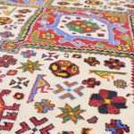 アフガニスタン絨毯 91x117cm トライバルラグ 手織り 
