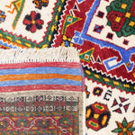 アフガニスタン絨毯 91x117cm トライバルラグ 手織り 