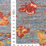 手織りならではの温かみと深みある青が美しいギャッベの織り密度