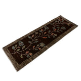 ペルシャギャッベ ランナーサイズ 51×148cm 花木文様 ウール