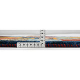 自然モチーフを抽象的に表現したでサインのギャッベの厚み