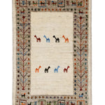 ラクダが織り込まれた額縁風ギャッベ