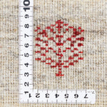 暖かみあるナチュラルカラーのギャッベの織りの密度