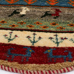 シーラーズ産 円形ギャッベ 柔らかなウール絨毯