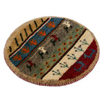 ペルシャギャッベ ウール手織り 花と動物柄