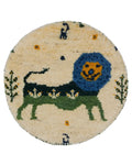 ライオンギャッベ 約37.5×37.5cm