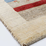 ギャッベ 細長 廊下敷き アイボリー ペルシャ絨毯