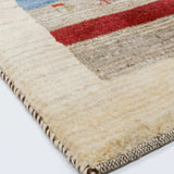 ギャッベ 細長 廊下敷き アイボリー ペルシャ絨毯