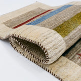 ギャッベ 細長 廊下敷き アイボリー ペルシャ絨毯