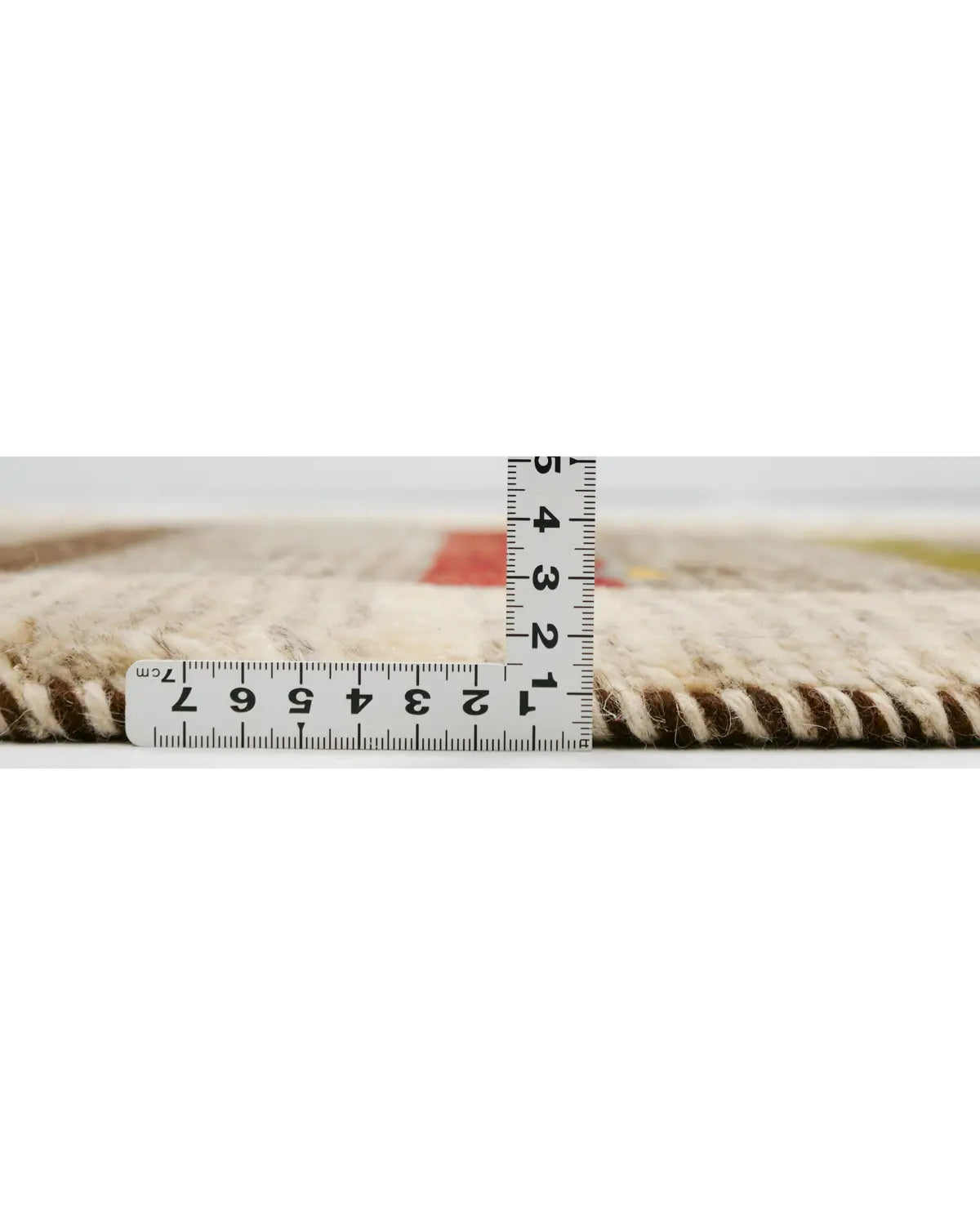 ギャッベ 細長 廊下敷き アイボリー ペルシャ絨毯