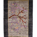 シーラーズ産ウール手織りペルシャ絨毯 ギャッベ 鳥と枝