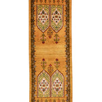 シーラーズ産ウール手織りペルシャ絨毯 ギャッベ 生命の木 ランナー