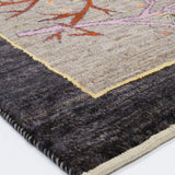 ウール手織り絨毯 ペルシャギャッベ 鳥モチーフ