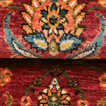 ペルシャ絨毯 手織りギャッベ 花とペイズリー風文様