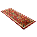 シーラーズ産ウール絨毯 花と葉文様 手織りラグ 廊下用