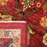 シーラーズ産ギャッベ ウールラグ 花フレームデザイン