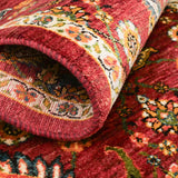 シーラーズ産ウールギャッベ 赤い花文様 ランナー