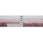 シーラーズ産ウールギャッベ 紫色 シンプルラグ 厚みがわかる写真