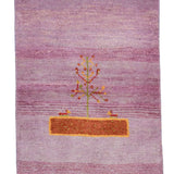 シーラーズ産ウール手織りペルシャ絨毯 ギャッベ 生命の木 玄関マット