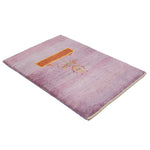 ペルシャギャッベ シーラーズ産 ウール 手織り 紫系ラグ