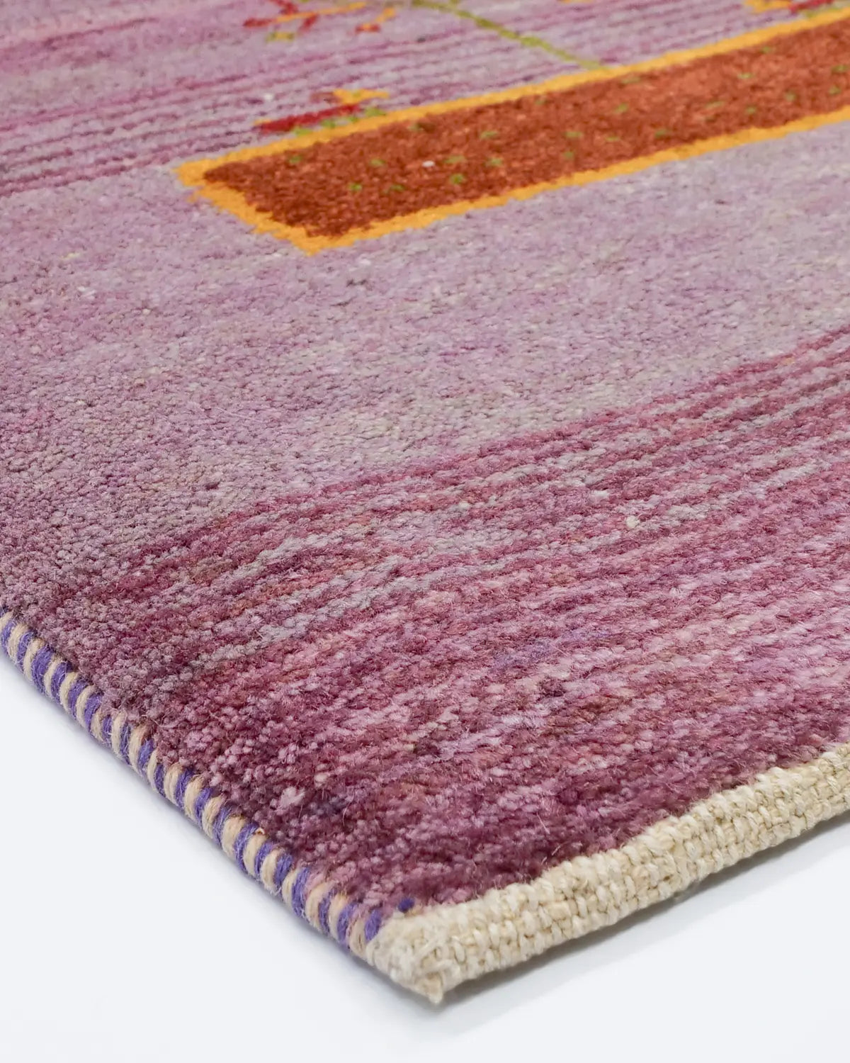 シーラーズ産ウール絨毯 生命の木 手織りラグ 紫