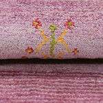 ウール手織り絨毯 ペルシャギャッベ 紫 ナチュラルラグ