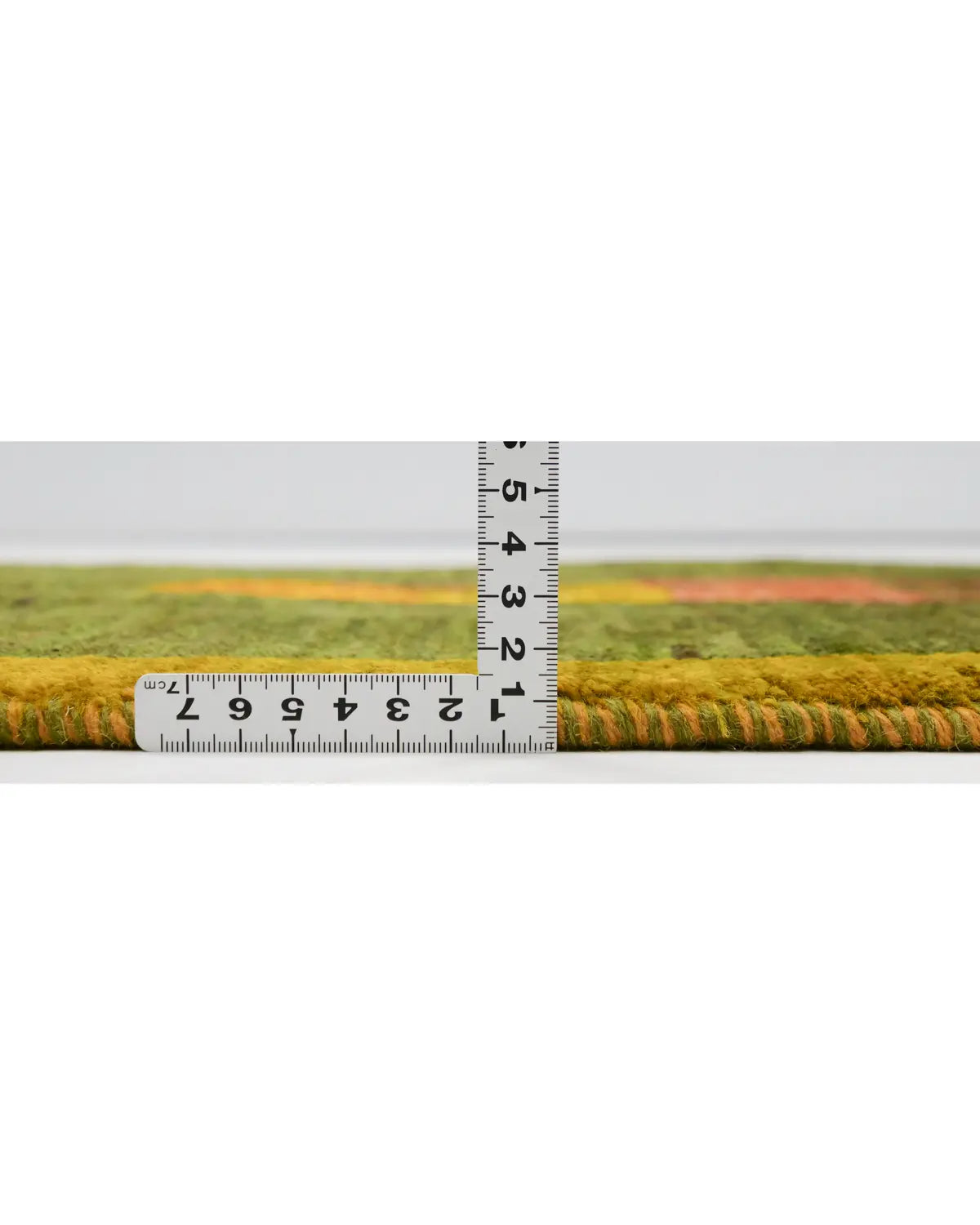 シーラーズ産ウールギャッベ 緑と黄緑のフレーム