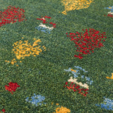 ギャッベ 座布団・正方形・カラフルなモチーフのアップ