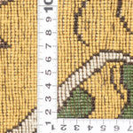 シーラーズ産の手織りライオンギャッベ（50×50cm）。勇気と守護を象徴するライオン文様を織り込んだ上質ウール製のペルシャ絨毯。