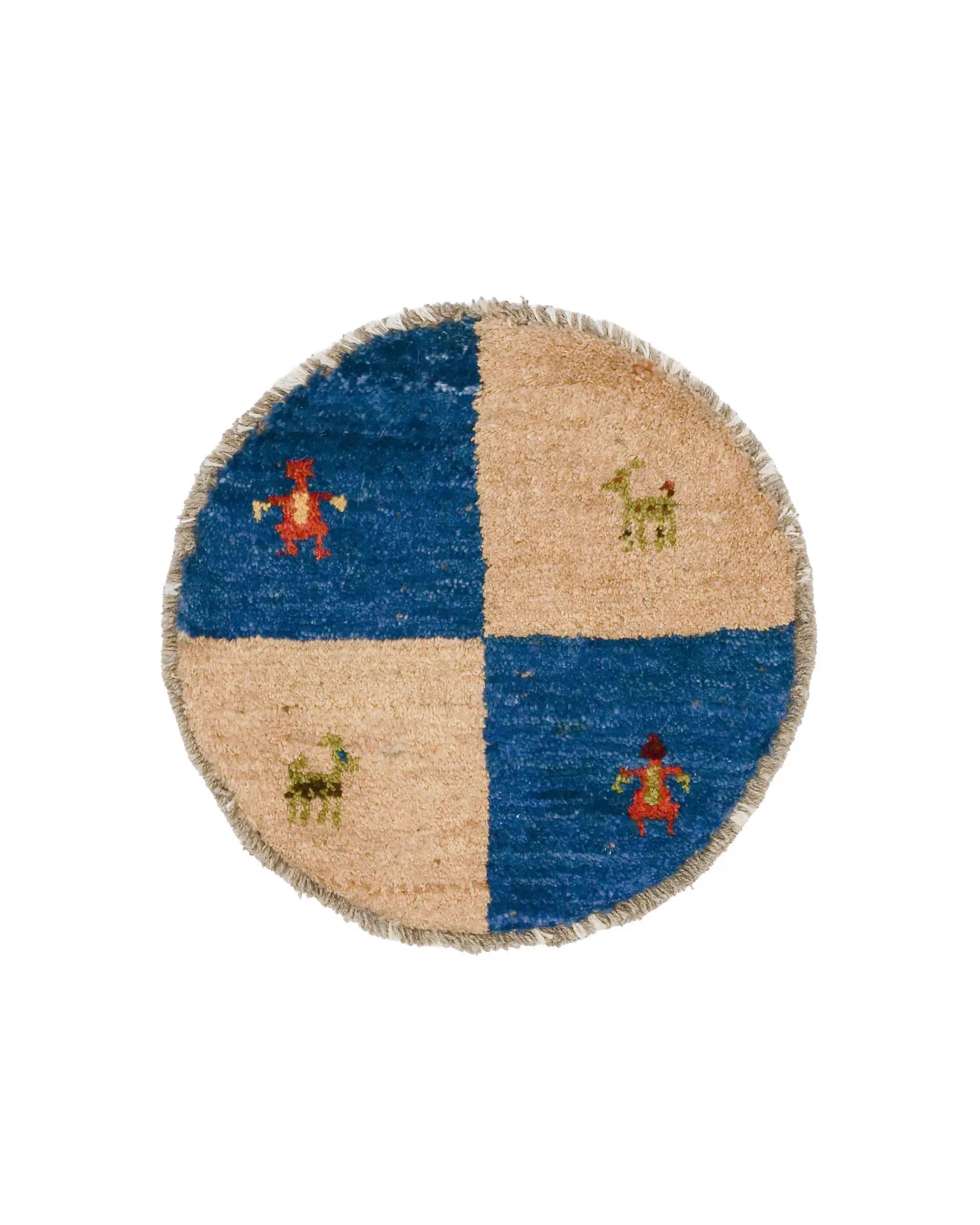 ペルシャギャッベ (ギャベ) チェアマット 43cm丸 ギャッベ ラグ ペルシャギャッベ (ギャベ) チェアマット 43cm丸 ギャッベ ラグ