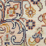 カシミール産の黄色味ヴィンテージのシルク手織り絨毯