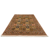 カシミールシルク 155x222cm 手織り絨毯 ヴィンテージ