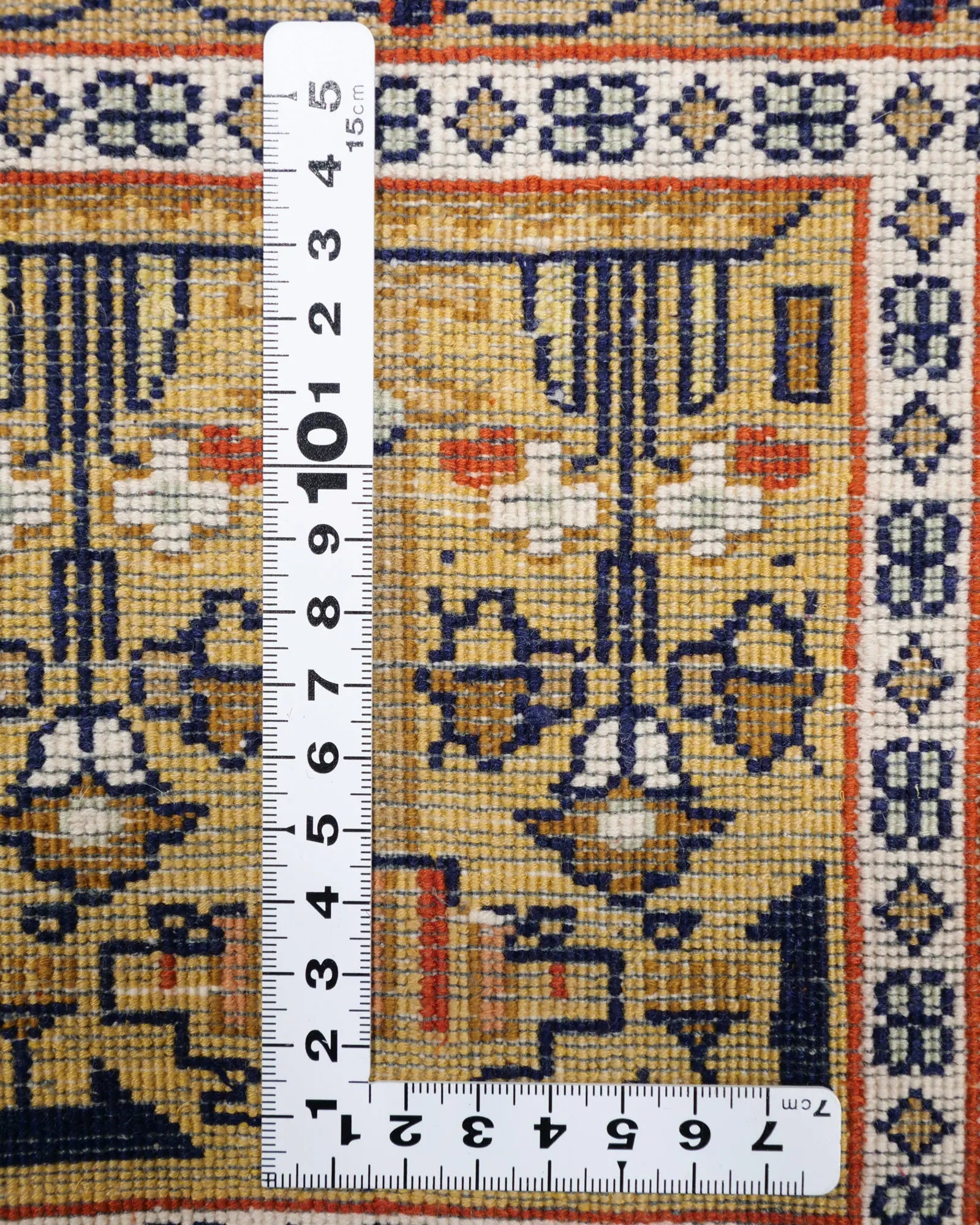 カシミールシルク 155x222cm 手織り絨毯 ヴィンテージ