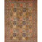 カシミールシルク 155x222cm 手織り絨毯 ヴィンテージ
