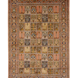 カシミールシルク 155x222cm 手織り絨毯 ヴィンテージ