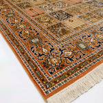 カシミールシルク 155x222cm 手織り絨毯 ヴィンテージ