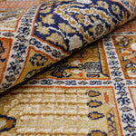 カシミールシルク 155x222cm 手織り絨毯 ヴィンテージ
