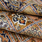 カシミールシルク 155x222cm 手織り絨毯 ヴィンテージ
