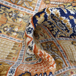 カシミールシルク 155x222cm 手織り絨毯 ヴィンテージ
