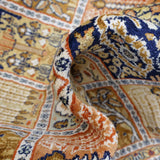 カシミールシルク 155x222cm 手織り絨毯 ヴィンテージ