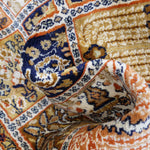 カシミールシルク 155x222cm 手織り絨毯 ヴィンテージ