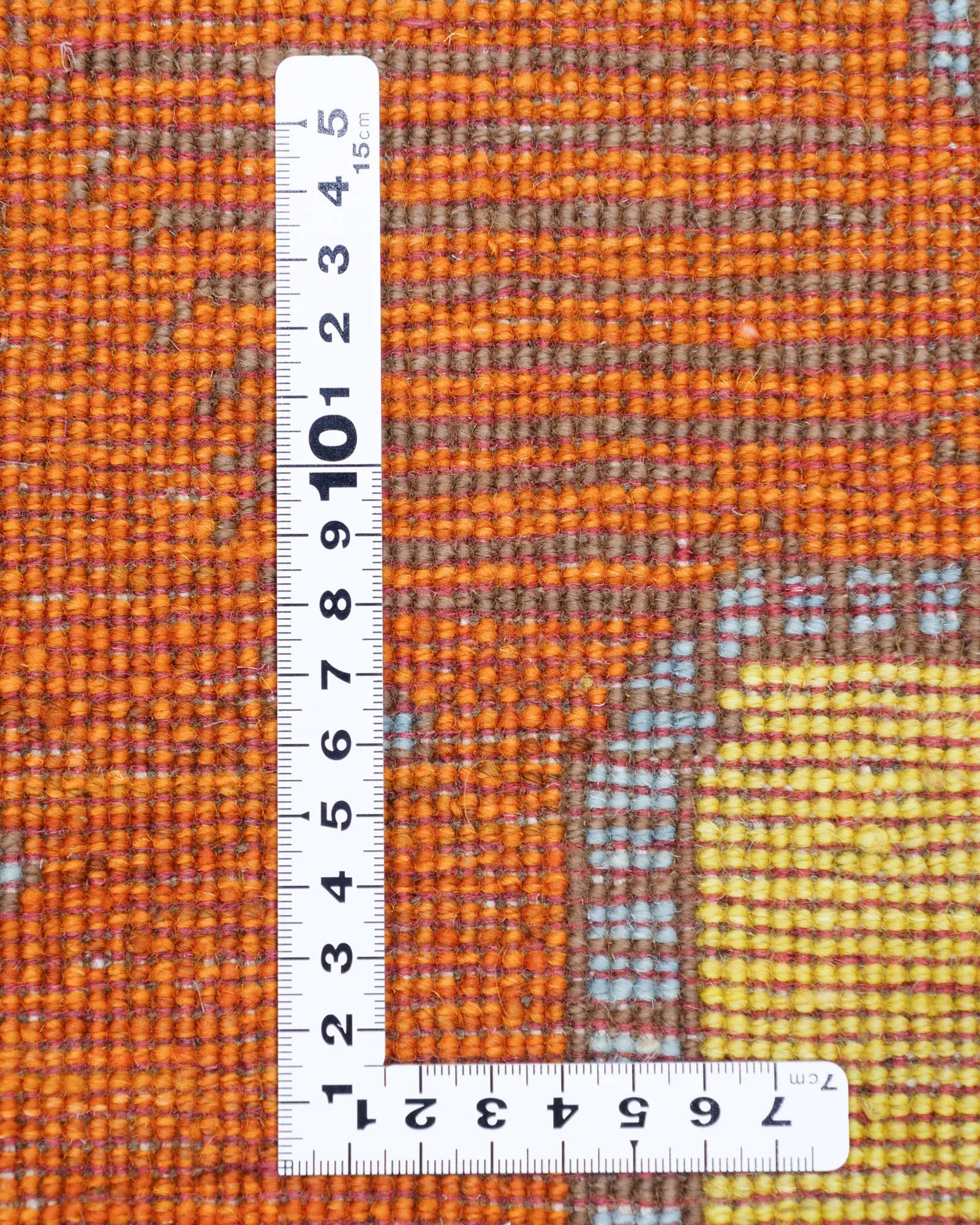 ライオンラグ ギャッベ 60x90cm ペルシャ絨毯 ウール 黄色 オレンジ 手織り 玄関マット