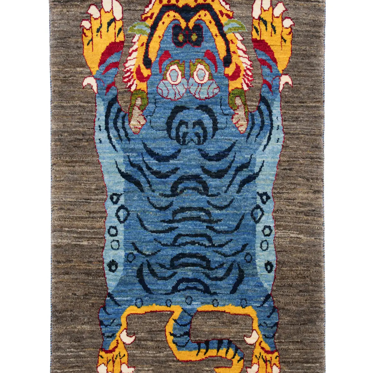 シーラーズ産手織り絨毯ライオンギャッベ全体像