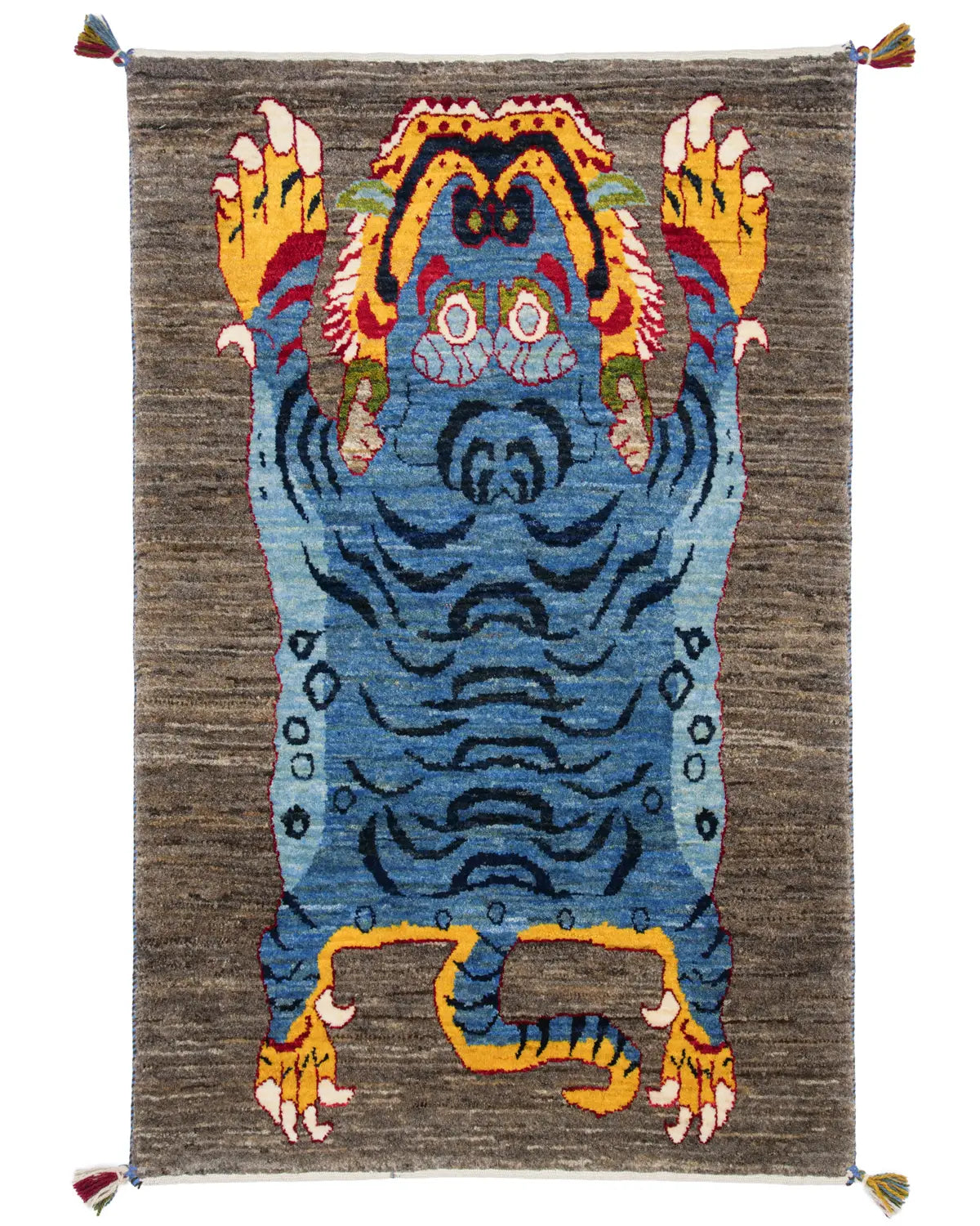 シーラーズ産手織り絨毯ライオンギャッベ全体像