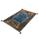 ブルーのタイガーが印象的なギャッベラグ