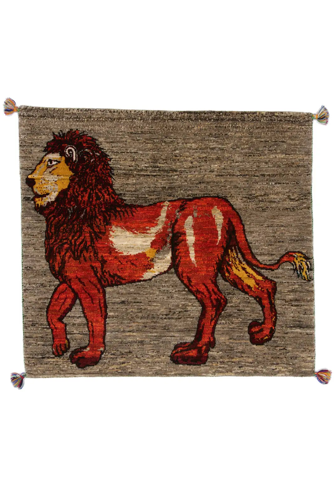 ライオンギャッベ 約100×105cm|SATHI RUGS ライオンギャッベ 約100×105cm|SATHI RUGS